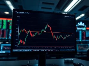 XRP price chart showing a tightening triangle pattern with support and resistance levels highlighted for a potential breakout move.