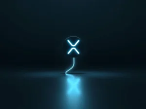 XRP coin symbol with upward momentum indicating a potential bullish trend reversal.