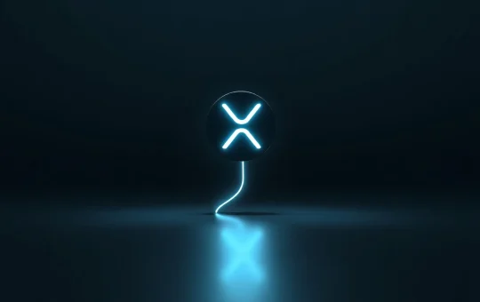 XRP coin symbol with upward momentum indicating a potential bullish trend reversal.