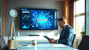 Financial analyst reviewing Solana blockchain data for Baillie Gifford's BAGEY tokenized fund