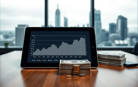 Invesco stablecoin reserve fund filing with tablet and Treasury bonds on desk