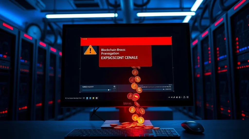 Blockchain transaction screen with red warning overlay showing a $7.5 million cryptocurrency loss from a honeypot exploit.