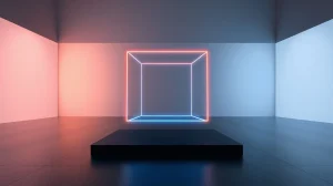 3D wireframe cube representing Render Network token price analysis and potential breakout.