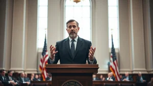 Ripple CEO Brad Garlinghouse speaking at a legislative hearing in Washington D.C.