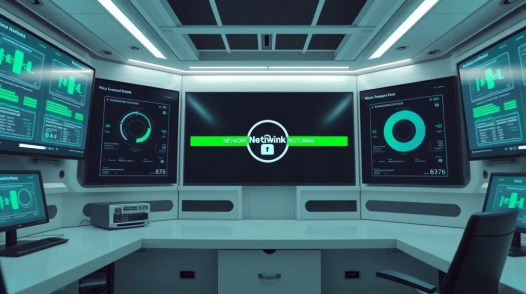 Digital control room monitors showing Taiko network restoration status after cyberattack