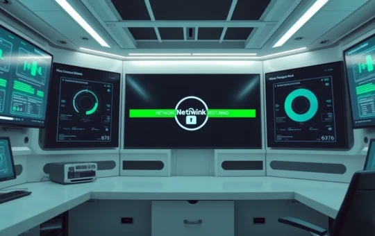 Digital control room monitors showing Taiko network restoration status after cyberattack