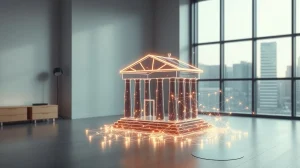 Digital representation of a real-world asset being tokenized on a blockchain network