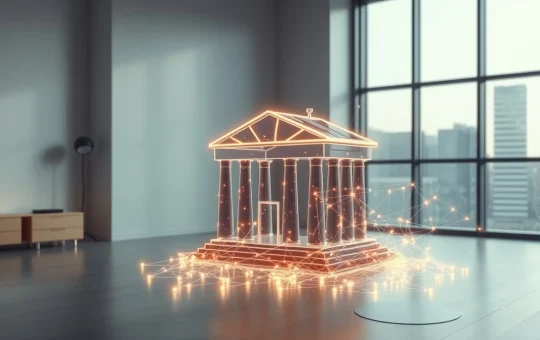 Digital representation of a real-world asset being tokenized on a blockchain network