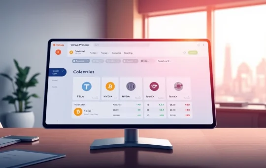 Venus Protocol interface showing tokenized stock collateral options on BNB Chain