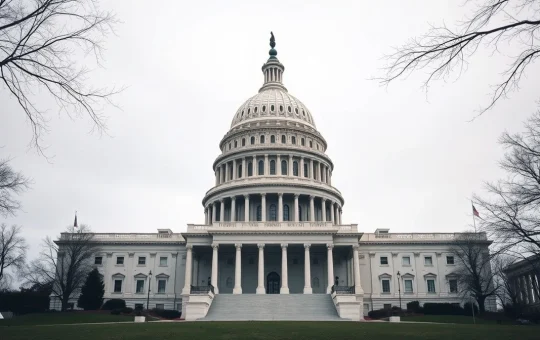 US Capitol building on a cloudy day, symbolizing legislative uncertainty for the Clarity Act.