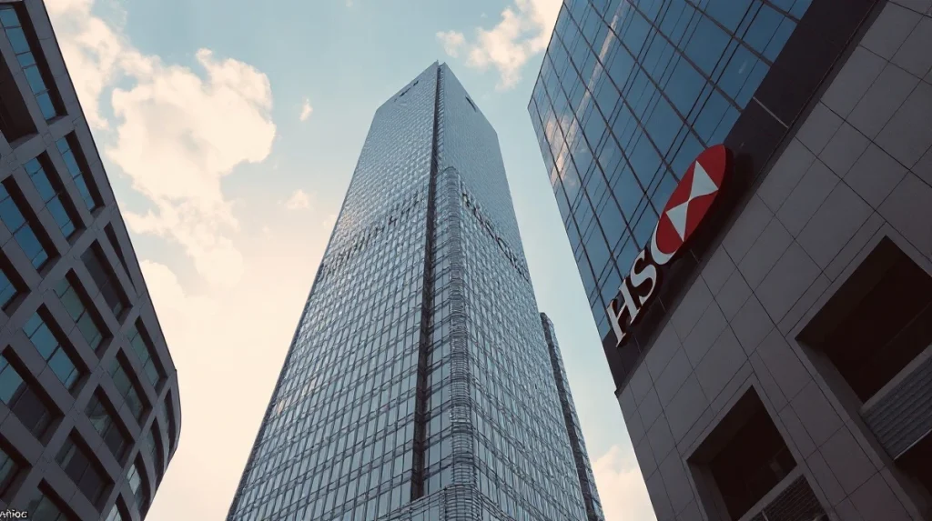 HSBC headquarters building in Hong Kong's Central district under daylight