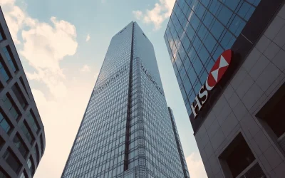 HSBC headquarters building in Hong Kong's Central district under daylight