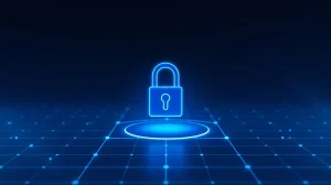 Uniswap Permissioned Pools digital padlock on blockchain network graphic