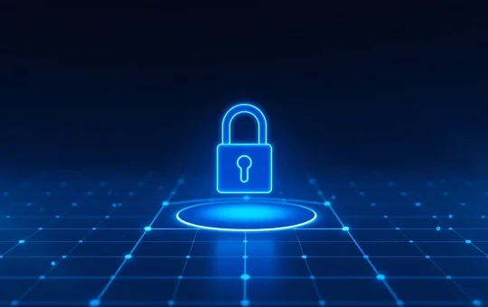 Uniswap Permissioned Pools digital padlock on blockchain network graphic