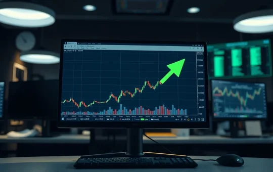 ALGO price chart on trading screen with post-quantum security theme