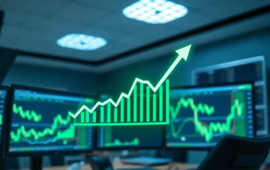 Chainlink LINK price chart analysis with bullish indicators in a trading room