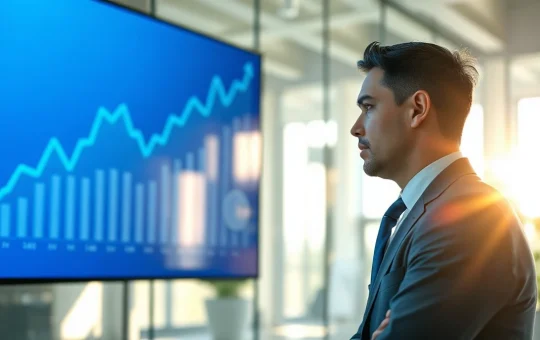 Financial analyst reviewing Circle's Q2 2026 revenue and USDC growth data on a digital screen