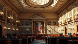 US Senate chamber with senators seated, as CLARITY Act vote moves to September