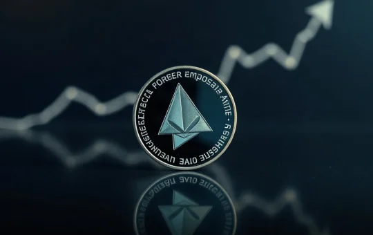 Monero coin with a subtle upward price chart in the background, symbolizing the XMR breakout above $450.