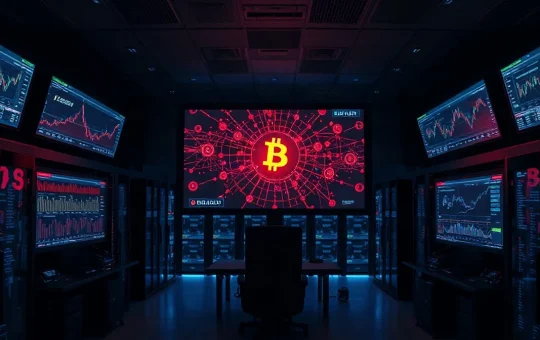 Security monitoring screens showing a blockchain exploit alert after Moonwell's $9M Base hack