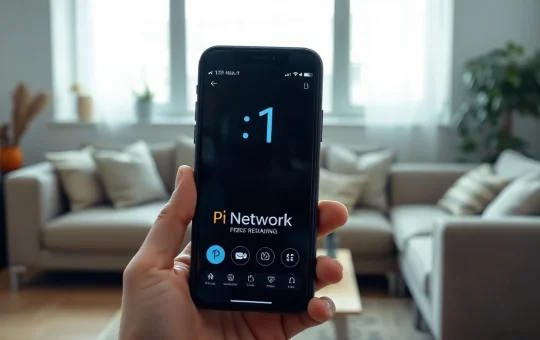 Pi Network app on a smartphone showing a countdown to the August 11 mainnet deadline.