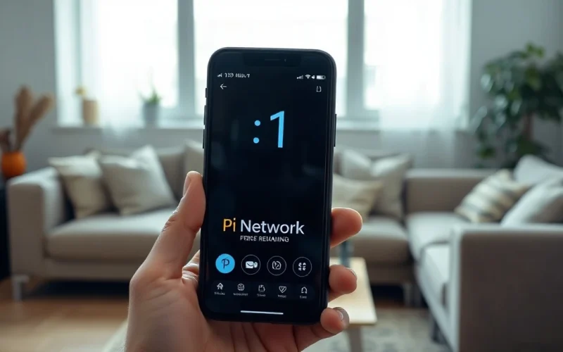 Pi Network app on a smartphone showing a countdown to the August 11 mainnet deadline.