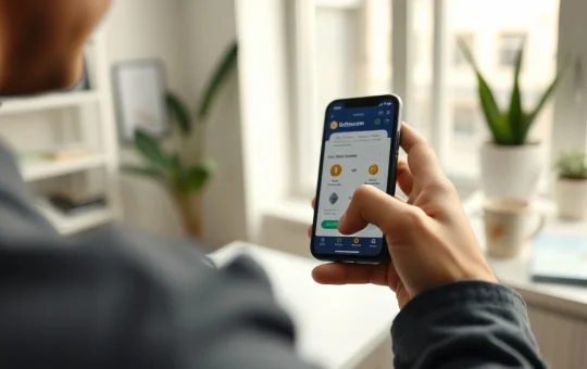 Person using a smartphone app to swap Bitcoin to Ethereum on SimpleSwap.