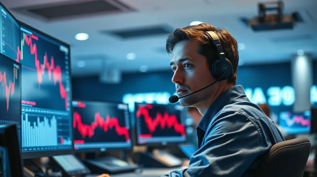 Trader monitors sharp drop in SK Hynix perpetual contract price on crypto exchange screens.
