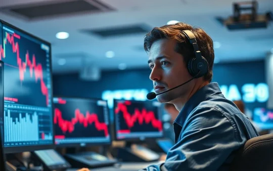 Trader monitors sharp drop in SK Hynix perpetual contract price on crypto exchange screens.