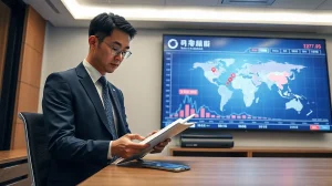 South Korean financial regulator reviewing crypto transfer rules in a Seoul office