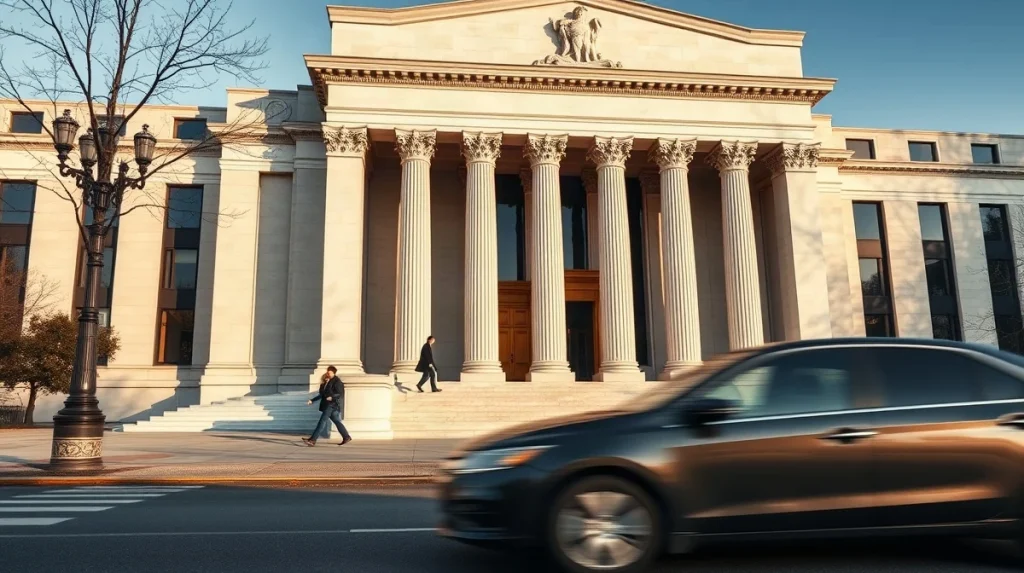 Federal Reserve building in Washington DC ahead of key US economic data releases