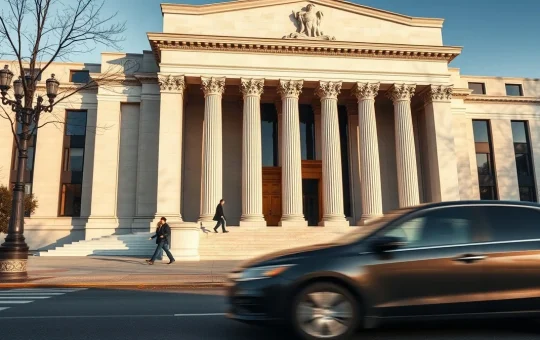 Federal Reserve building in Washington DC ahead of key US economic data releases