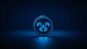 Worldcoin (WLD) token with upward price chart, symbolizing recent rally and potential breakout.