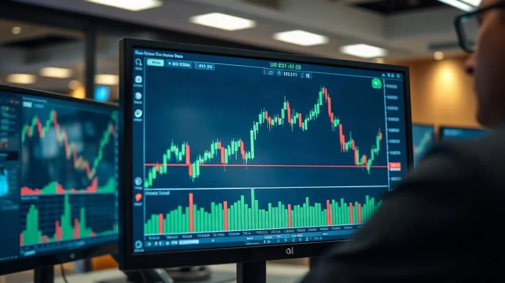 Cardano price chart showing TD Sequential buy signal on trading monitor