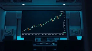 Chainlink (LINK) price chart showing a rally toward $12 resistance level on a trading screen