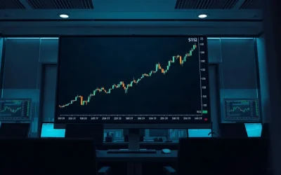 Chainlink (LINK) price chart showing a rally toward $12 resistance level on a trading screen