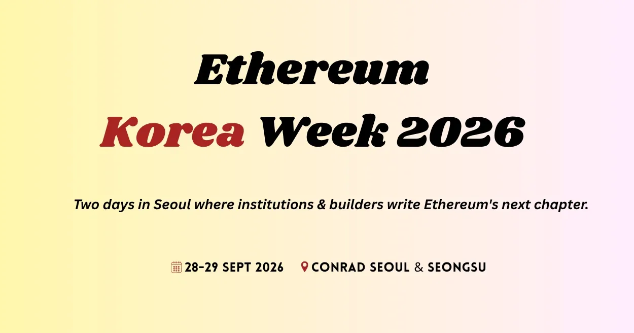 Ethereum Korea Week 2026 – event banner