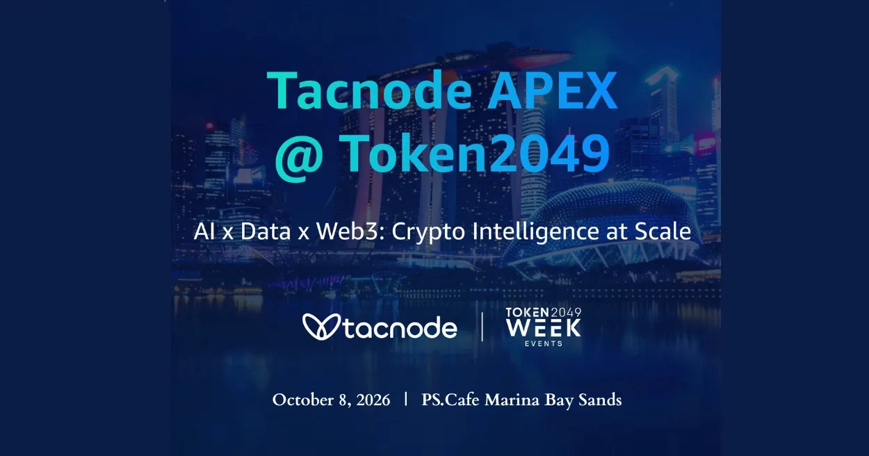 Tacnode APEX at TOKEN2049 Singapore – event banner