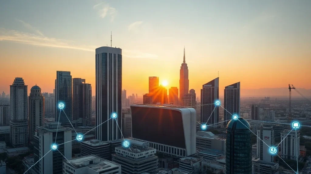 Ho Chi Minh City skyline with digital network overlay representing Vietnam's crypto regulation progress