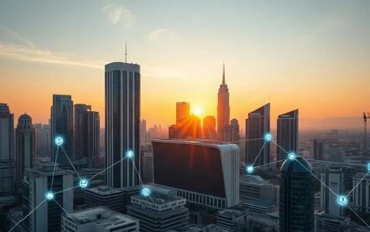 Ho Chi Minh City skyline with digital network overlay representing Vietnam's crypto regulation progress
