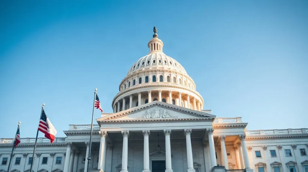 United States Capitol building dome in Washington, D.C., photographed under a clear sky