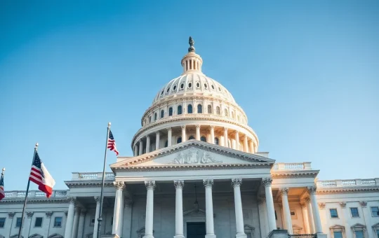 United States Capitol building dome in Washington, D.C., photographed under a clear sky