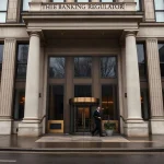 Federal banking regulator headquarters in Washington, D.C., where a bank trade group filed suit over crypto charters