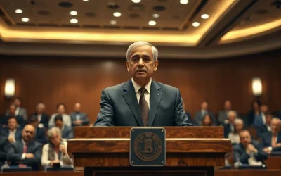 RBI Governor Sanjay Malhotra speaking at a podium in New Delhi